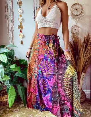 PATCHWORK TIE DYE SKIRT