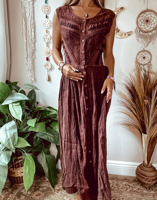 EMBROIDERED MULTI TONED FAIRCORE DRESS