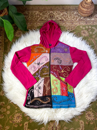 KAIA EMBROIDERED ZIP UP