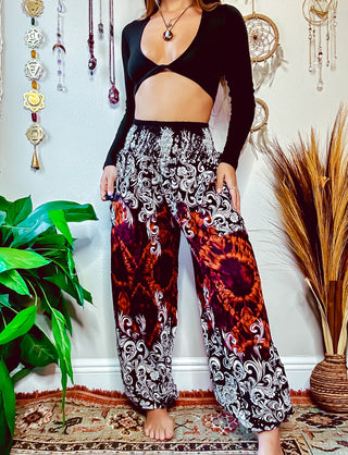 XENA HAREM TROUSERS - RUST
