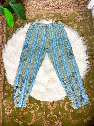 MELODIE STRAIGHT LEG TROUSERS - BLUE