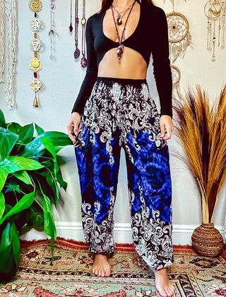 XENA HAREM TROUSERS - BLUE