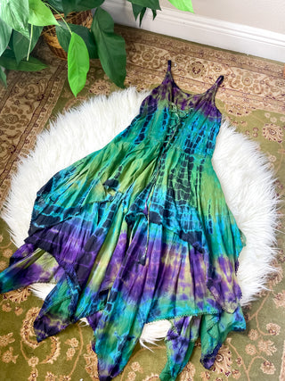 ADELINA PIXIE DRESS • GREEN • BLUE • PURPLE • YELLOW