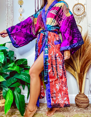 OOAK TIE DYE PATCHWORK KIMONO
