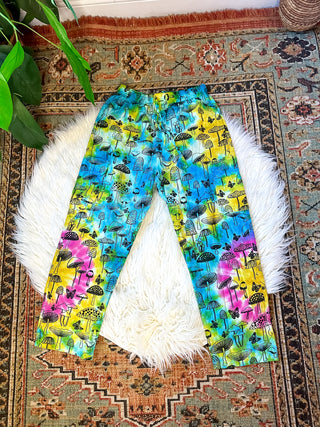 SWIRL BUTTERFLY TRIPS STRAIGHT LEG TROUSERS