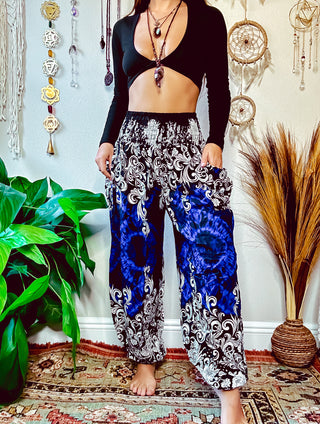 XENA HAREM TROUSERS - BLUE