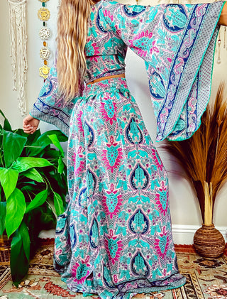 BELL SLEEVE TOP & WIDE LEG PANT SET