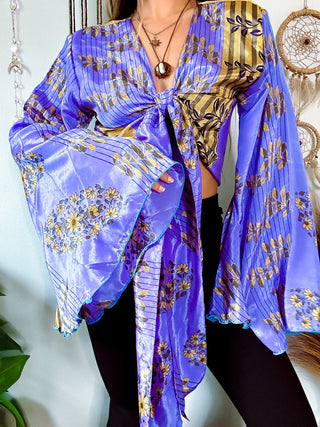 SILK BELL SLEEVE TOP