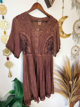 EMBROIDERED PIXIE DRESS