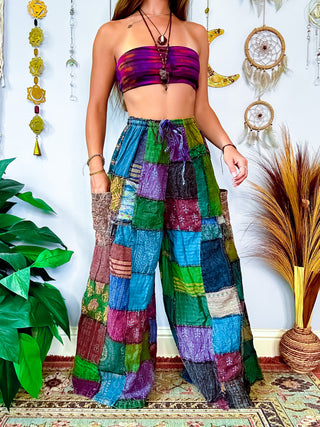 WOODLAND WIDE LEG TROUSERS - COOL