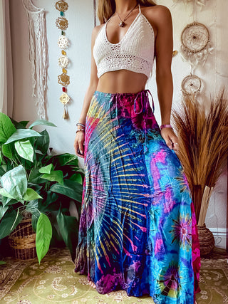 PATCHWORK TIE DYE SKIRT
