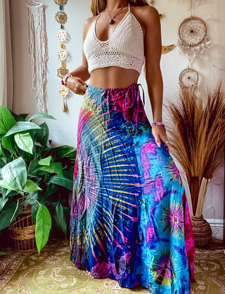 PATCHWORK TIE DYE SKIRT