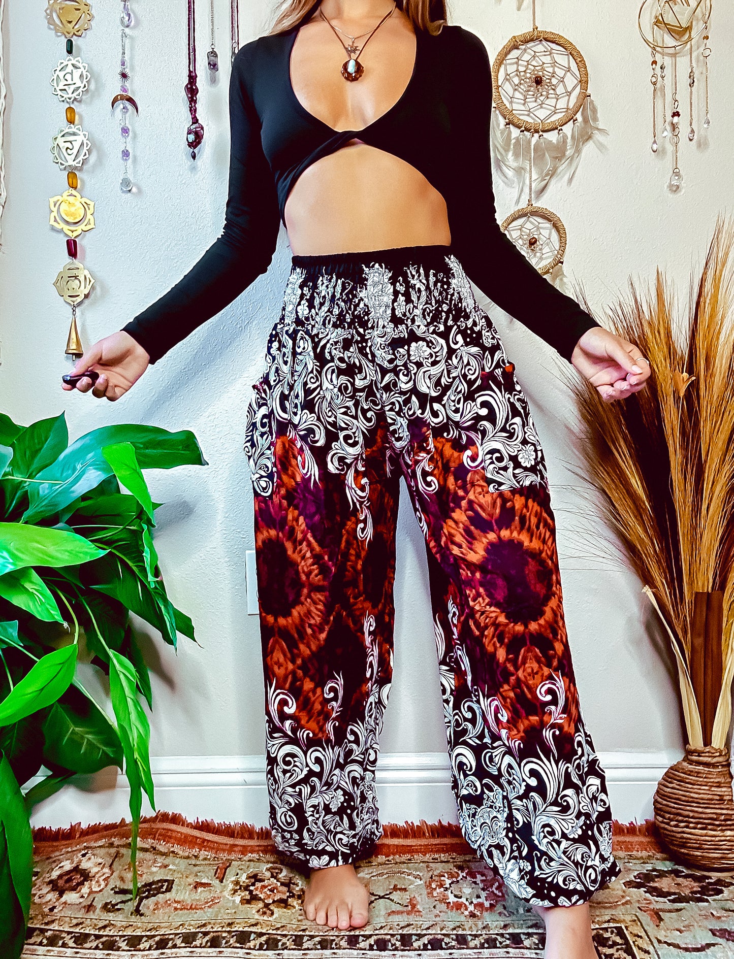 XENA HAREM TROUSERS - RUST