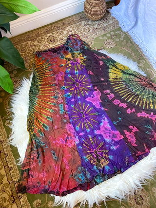 PATCHWORK TIE DYE SKIRT