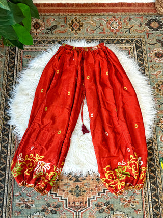 RECYCLED SILK HAREM TROUSERS