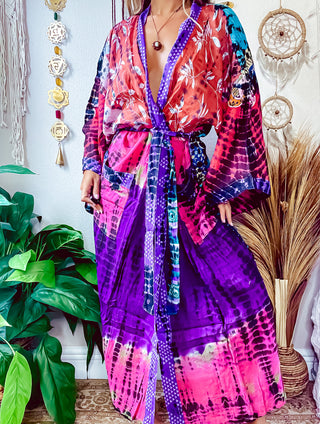 OOAK TIE DYE PATCHWORK KIMONO