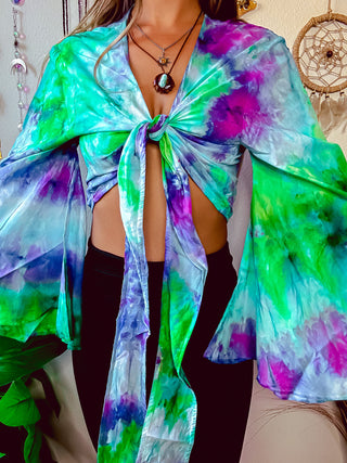 TIE DYE BELL SLEEVE TOP