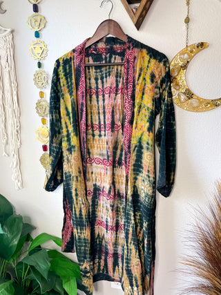 OOAK TIE DYE PATCHWORK KIMONO