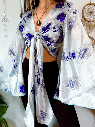 SILK BELL SLEEVE TOP
