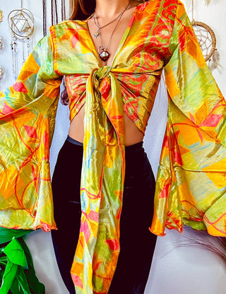 SILK BELL SLEEVE TOP