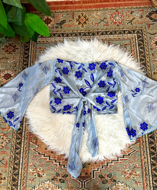 SILK BELL SLEEVE TOP
