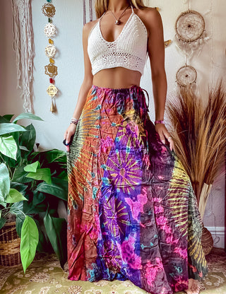 PATCHWORK TIE DYE SKIRT