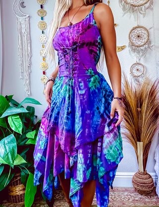 ADELINA PIXIE DRESS - PINK • BLUE • PURPLE • GREEN