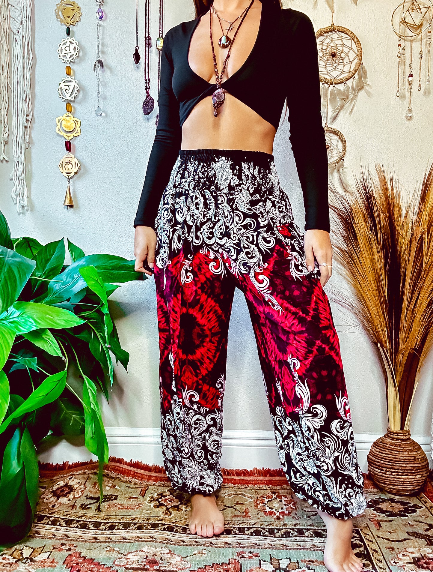 XENA HAREM TROUSERS - RED
