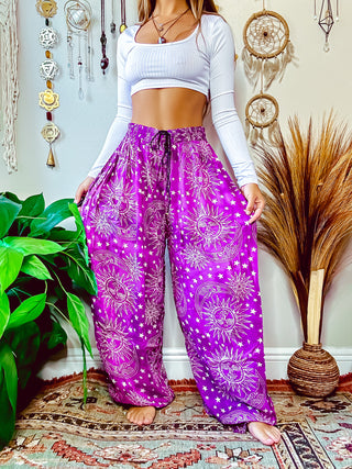 CELESTE HAREM TROUSERS - PURPLE
