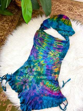 CORA HOODED ROMPER - TURQUOISE