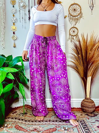 CELESTE HAREM TROUSERS - PURPLE