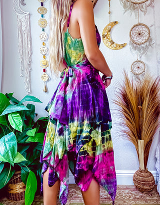 ADELINA PIXIE DRESS - GREEN • PINK • PURPLE • YELLOW
