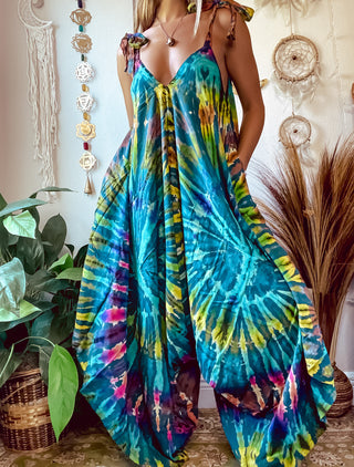 BLUE UNDERTONE TIE DYE JUMPSUIT