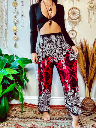 XENA HAREM TROUSERS - RED