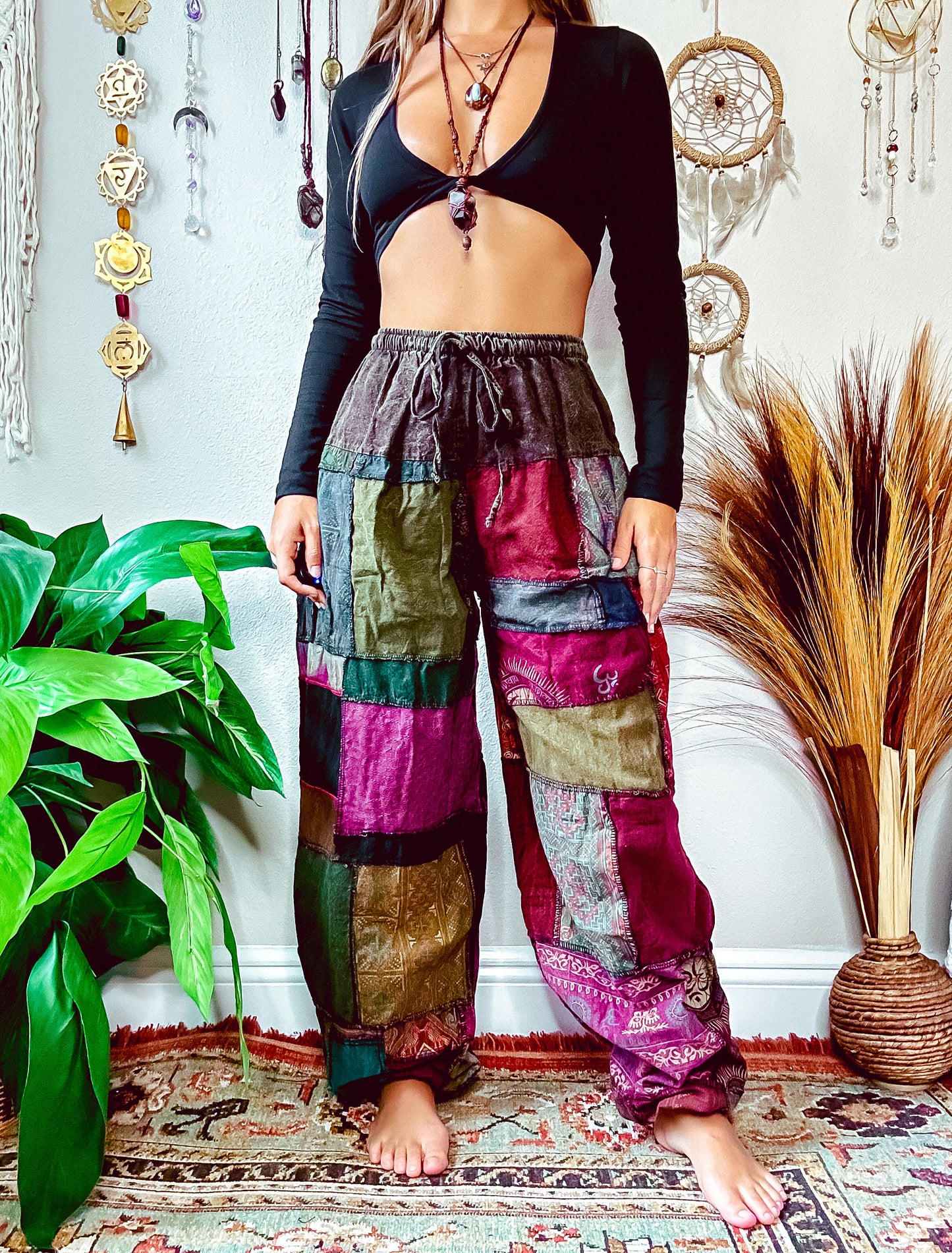 WOODLAND HAREM TROUSERS - EARTH