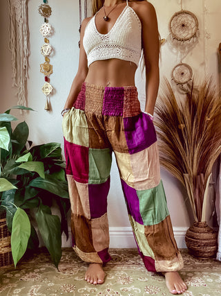 PATCHWORK HAREM PANTS
