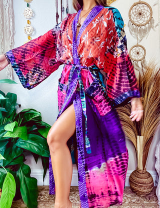 OOAK TIE DYE PATCHWORK KIMONO