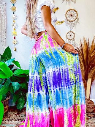 STELLA WIDE LEG PANTS • GREEN • PINK • BLUE • PURPLE