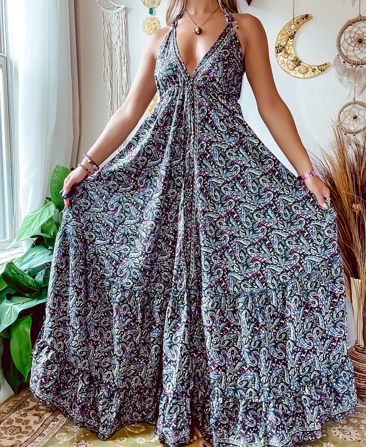 PAISLEY TIERED DRESS