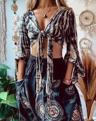 COOKIES & CREAM TIE DYE MULTI-WAY TOP
