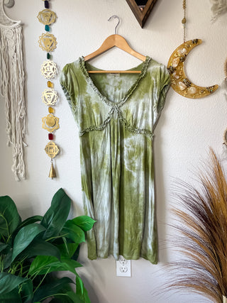 RAYON FAIRYCORE TIE DYE DRESS