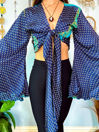 SILK BELL SLEEVE TOP