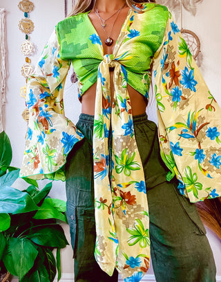 SILK BELL SLEEVE TOP