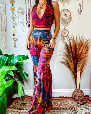 NALIE SPLIT LEG BELL BOTTOMS - GREY