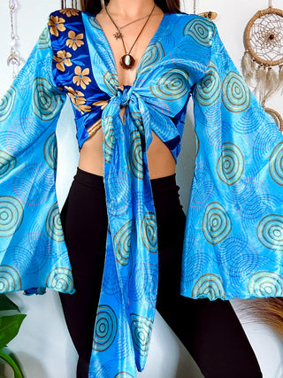 SILK BELL SLEEVE TOP