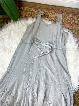 EMBROIDERED PIXIE CUT DRESS