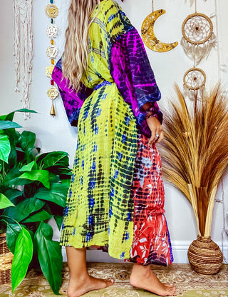 OOAK TIE DYE PATCHWORK KIMONO