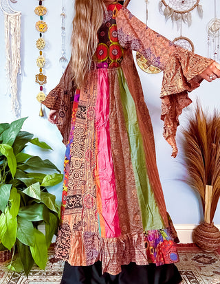 TILY PATCHWORK DUSTER - EARTH