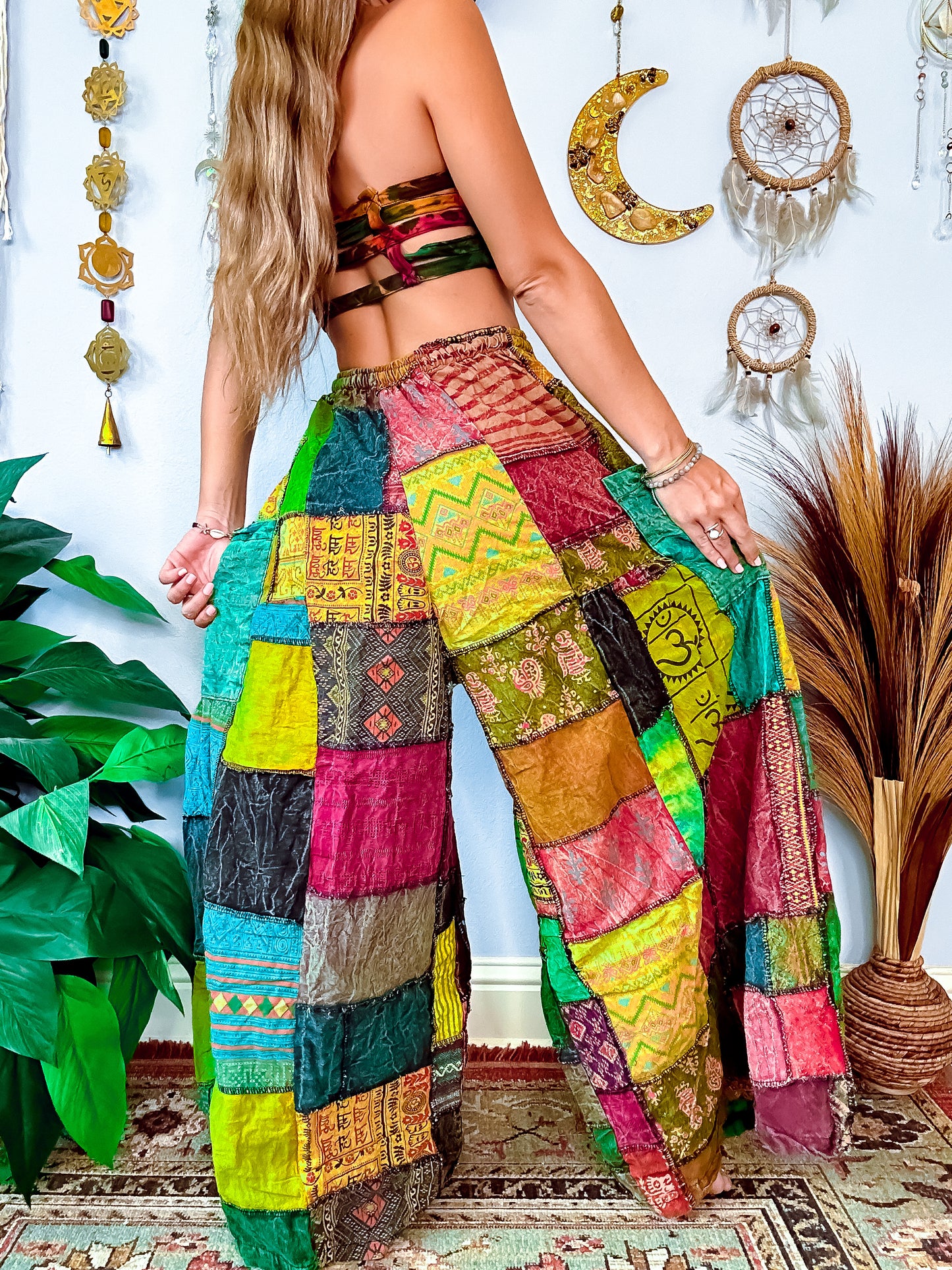 WOODLAND WIDE LEG TROUSERS - FOREST