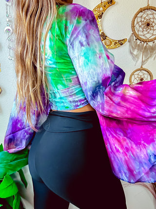 TIE DYE BELL SLEEVE TOP